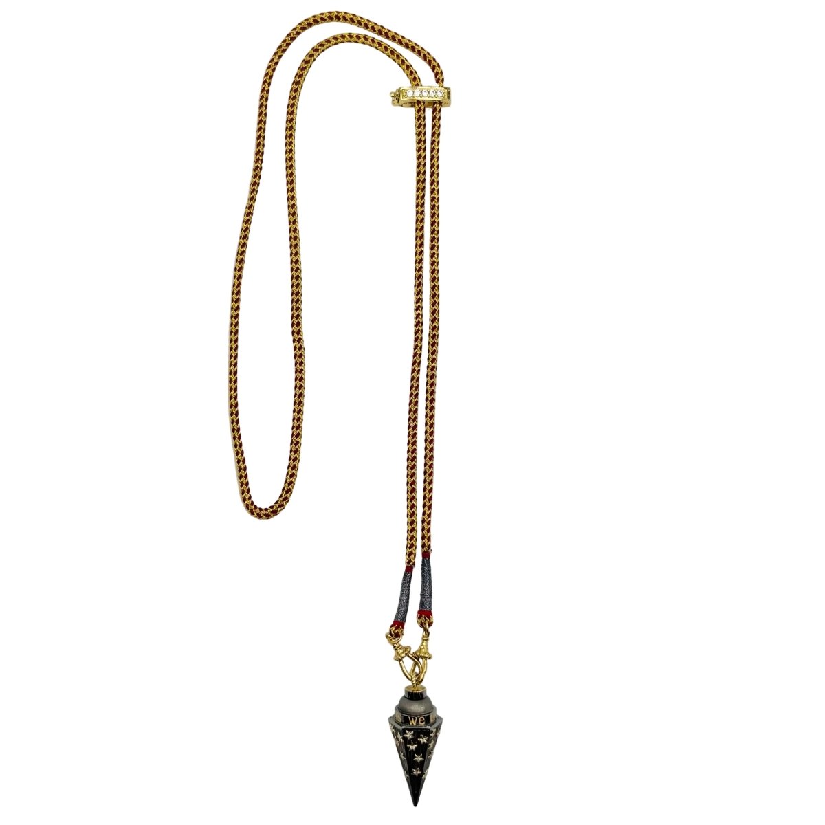 Collier Pendentif MARIE LICHTENBERG "In Stars We Trust" en or jaune et diamants - Castafiore