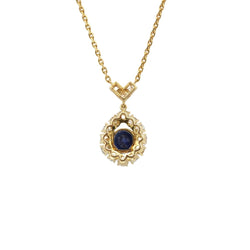 Collier Pendentif MAUBOUSSIN en or jaune, saphir et diamants - Castafiore