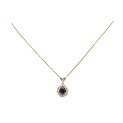 Collier Pendentif MAUBOUSSIN en or jaune, saphir et diamants - Castafiore