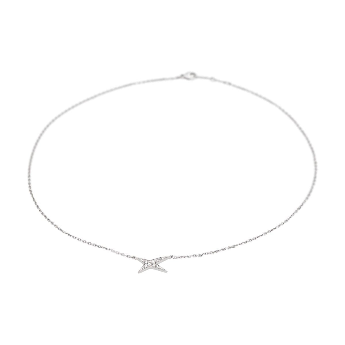 Collier Pendentif MAUBOUSSIN "French Valentine" en or blanc et diamants - Castafiore