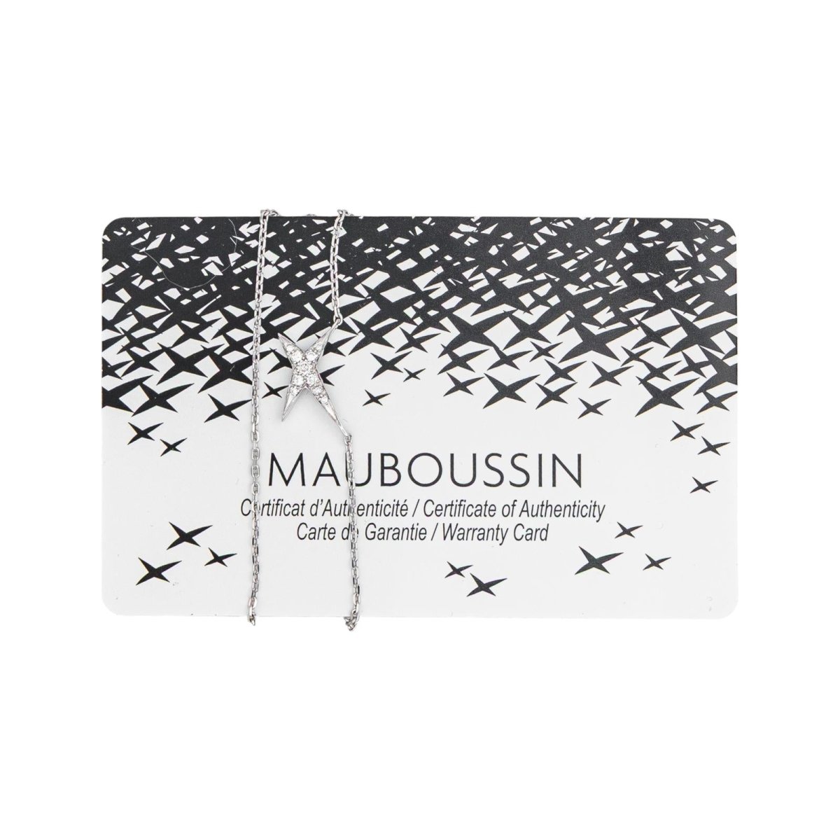Collier Pendentif MAUBOUSSIN "French Valentine" en or blanc et diamants - Castafiore