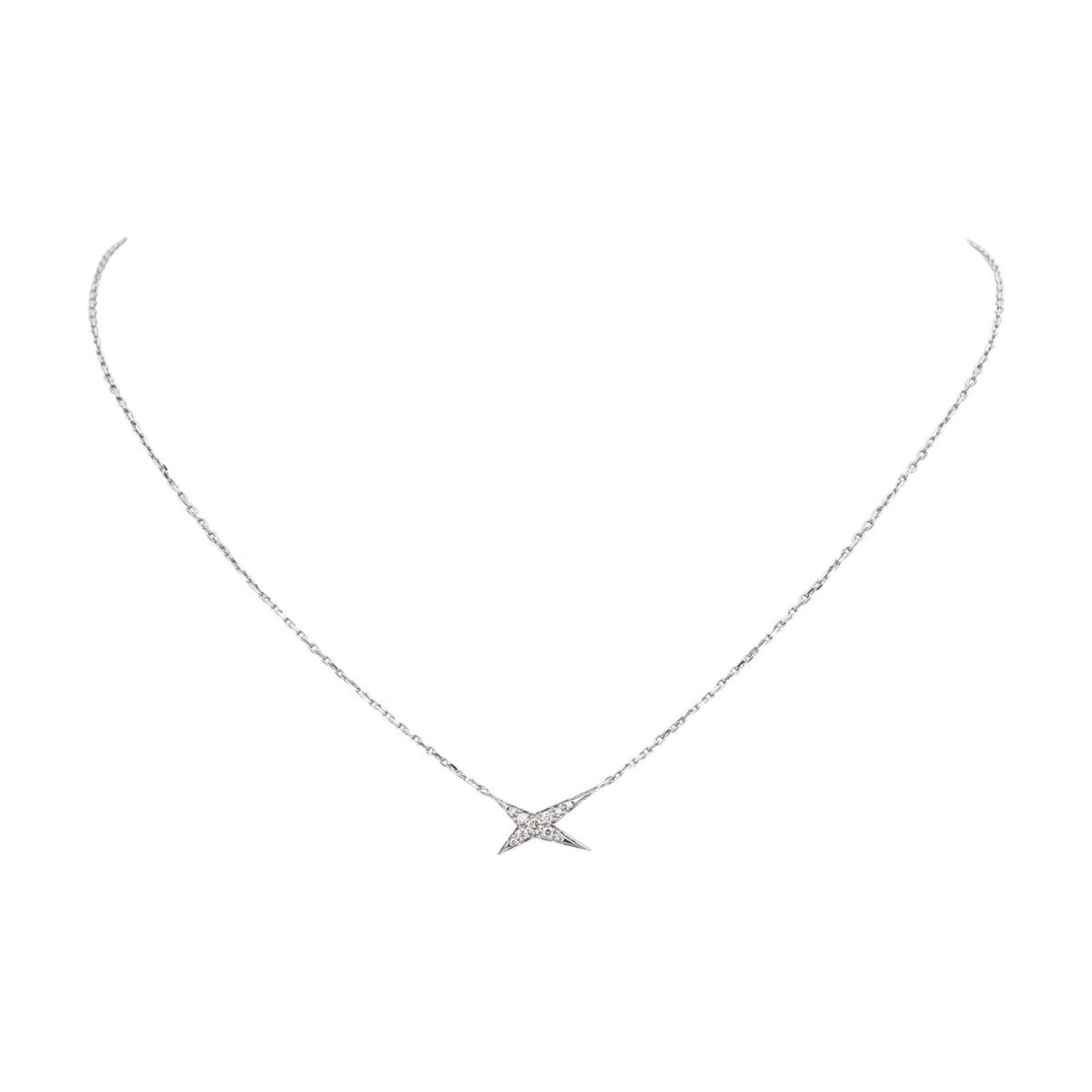 Collier Pendentif MAUBOUSSIN "French Valentine" en or blanc et diamants - Castafiore