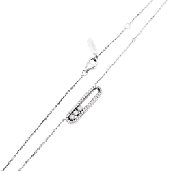 Necklace Messika, "Baby Move Pavé", white gold and diamonds.