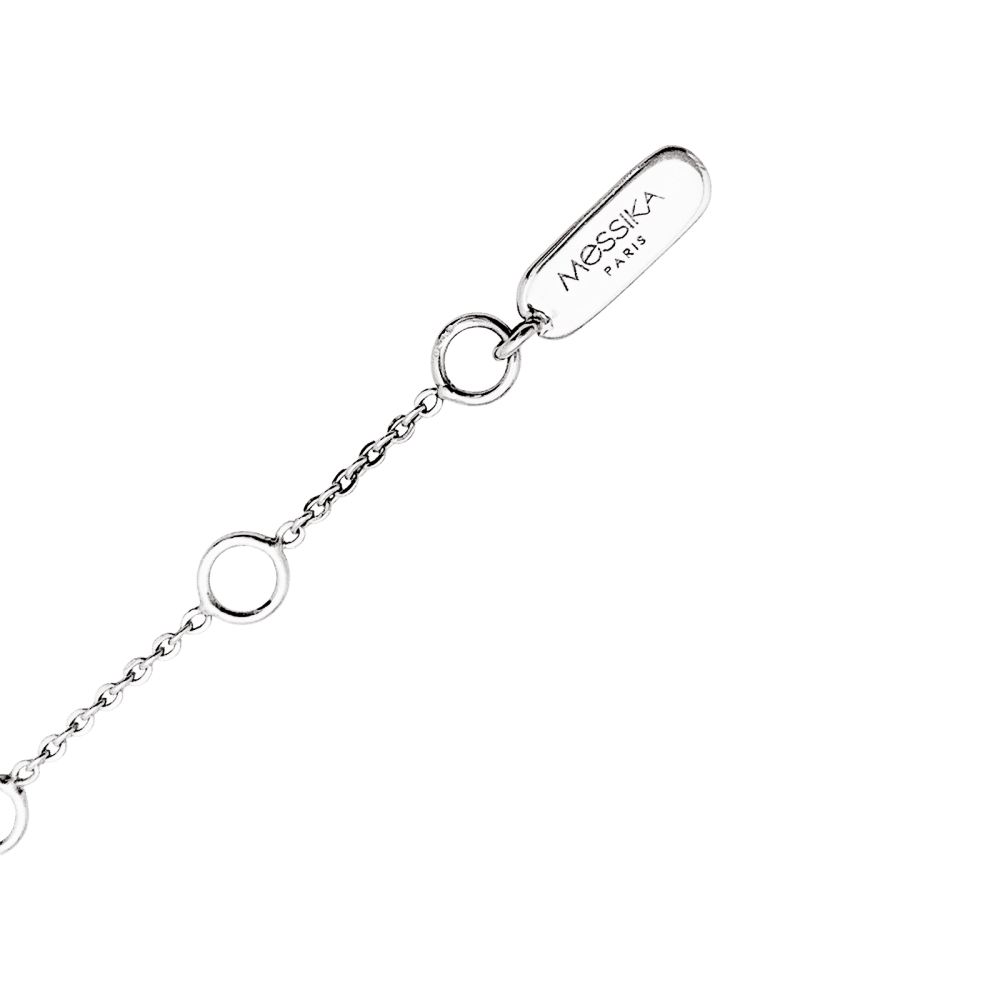 Necklace Messika, "Baby Move Pavé", white gold and diamonds.