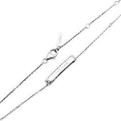 Necklace Messika, "Baby Move Pavé", white gold and diamonds.
