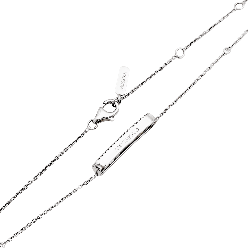 Necklace Messika, "Baby Move Pavé", white gold and diamonds.