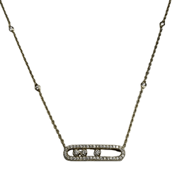 Collier Pendentif MESSIKA "Baby Move Pavé" en or rose et diamants - Castafiore