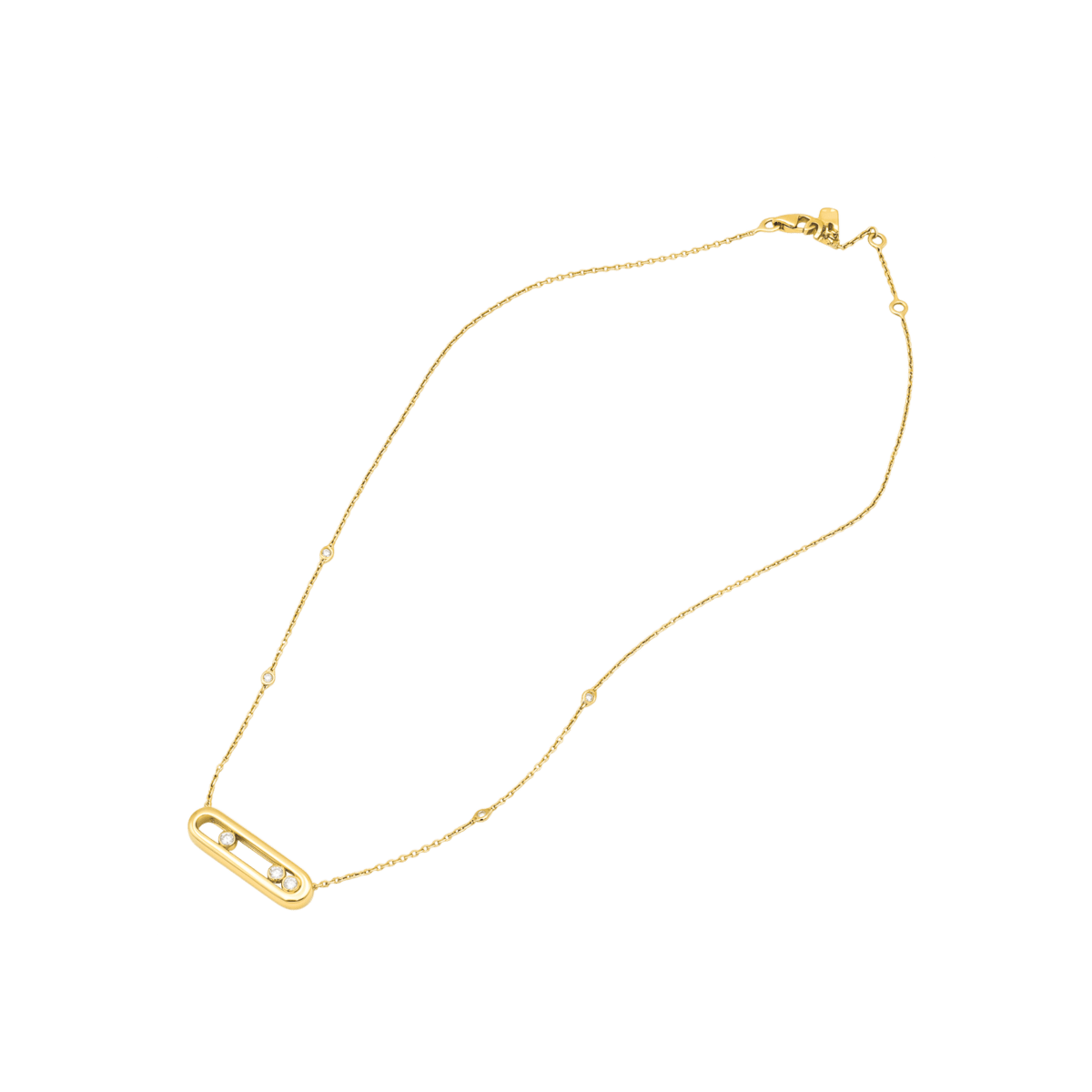 Collier Pendentif MESSIKA "Baby Move" PM en or jaune et diamants - Castafiore