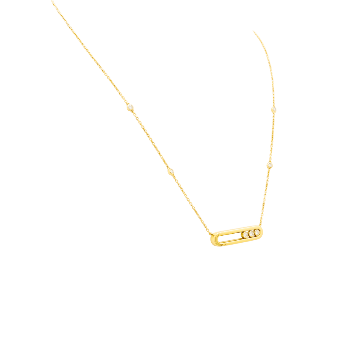 Collier Pendentif MESSIKA "Baby Move" PM en or jaune et diamants - Castafiore