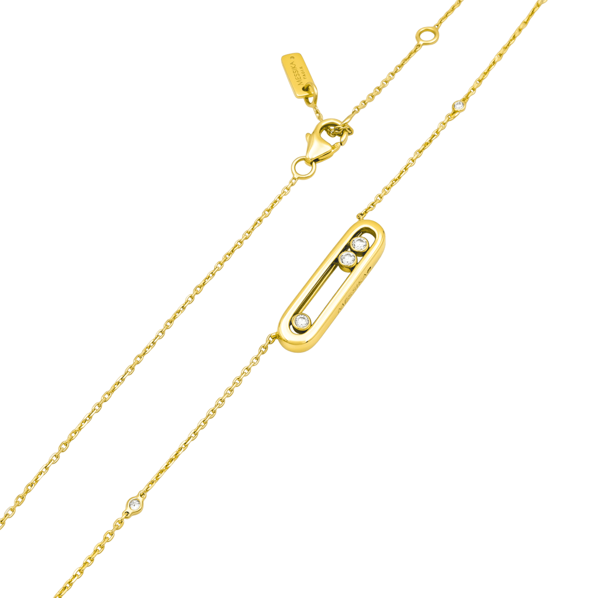 Collier Pendentif MESSIKA "Baby Move" PM en or jaune et diamants - Castafiore