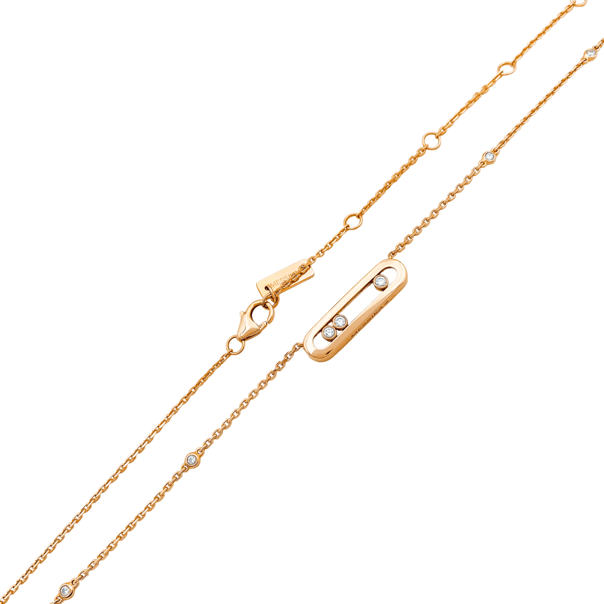 Collier Pendentif MESSIKA "Baby Move" PM en or rose et diamants - Castafiore