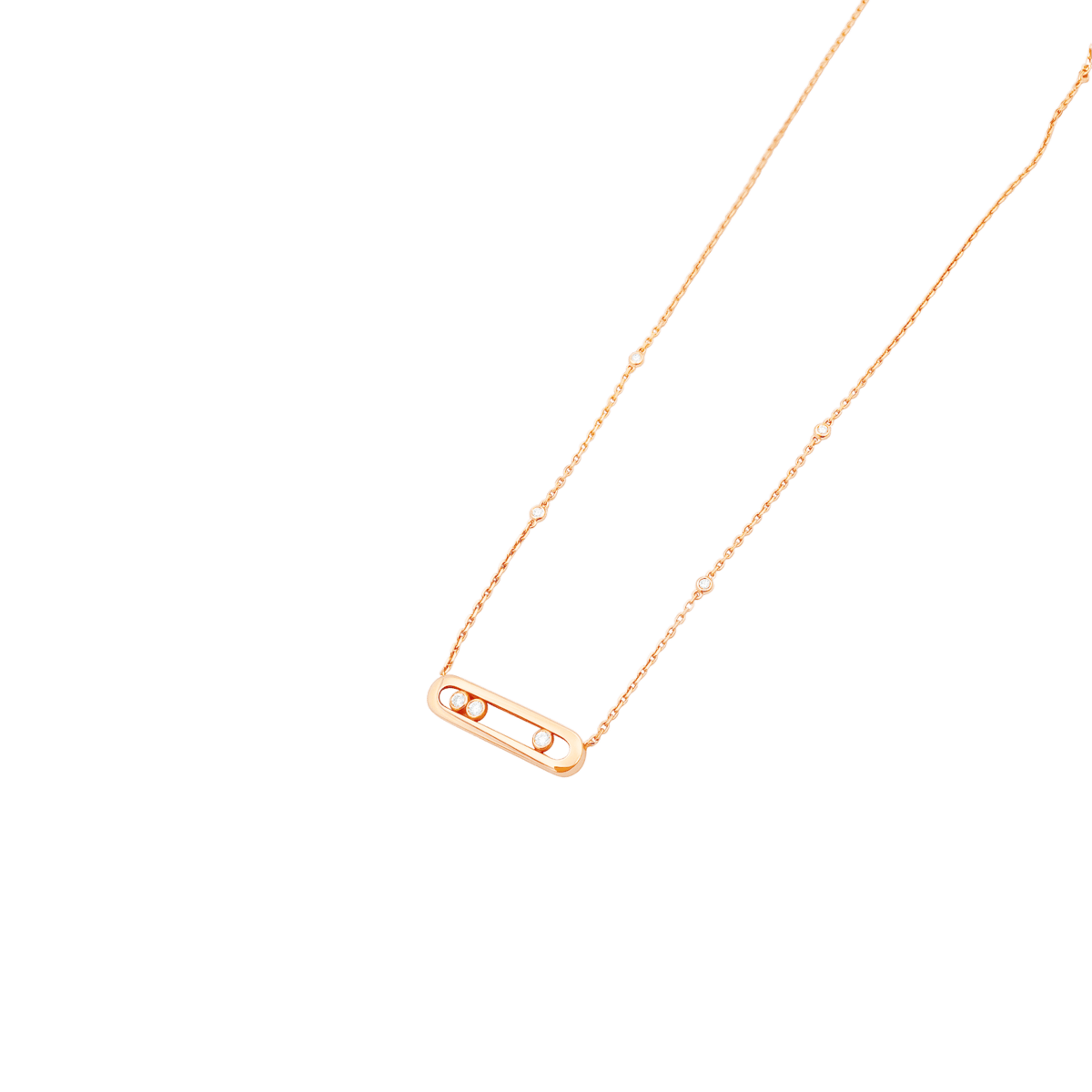 Collier Pendentif MESSIKA "Baby Move" PM en or rose et diamants - Castafiore