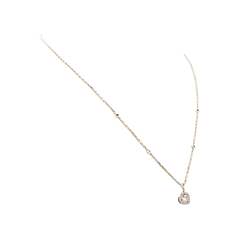 Collier Pendentif MESSIKA "Joy Heart" en or rose et diamants - Castafiore