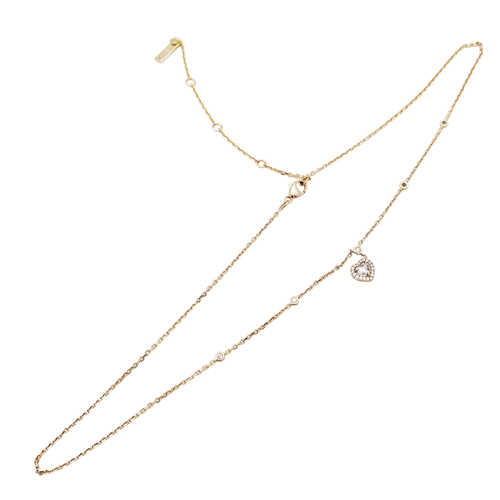 Collier Pendentif MESSIKA "Joy Heart" en or rose et diamants - Castafiore