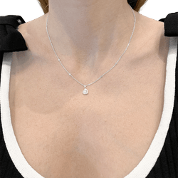 Collier Pendentif MESSIKA "Joy taille coeur" en or blanc et diamatns - Castafiore