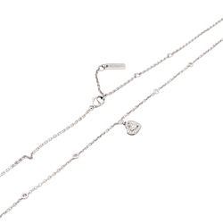 Collier Pendentif MESSIKA "Joy taille coeur" en or blanc et diamatns - Castafiore