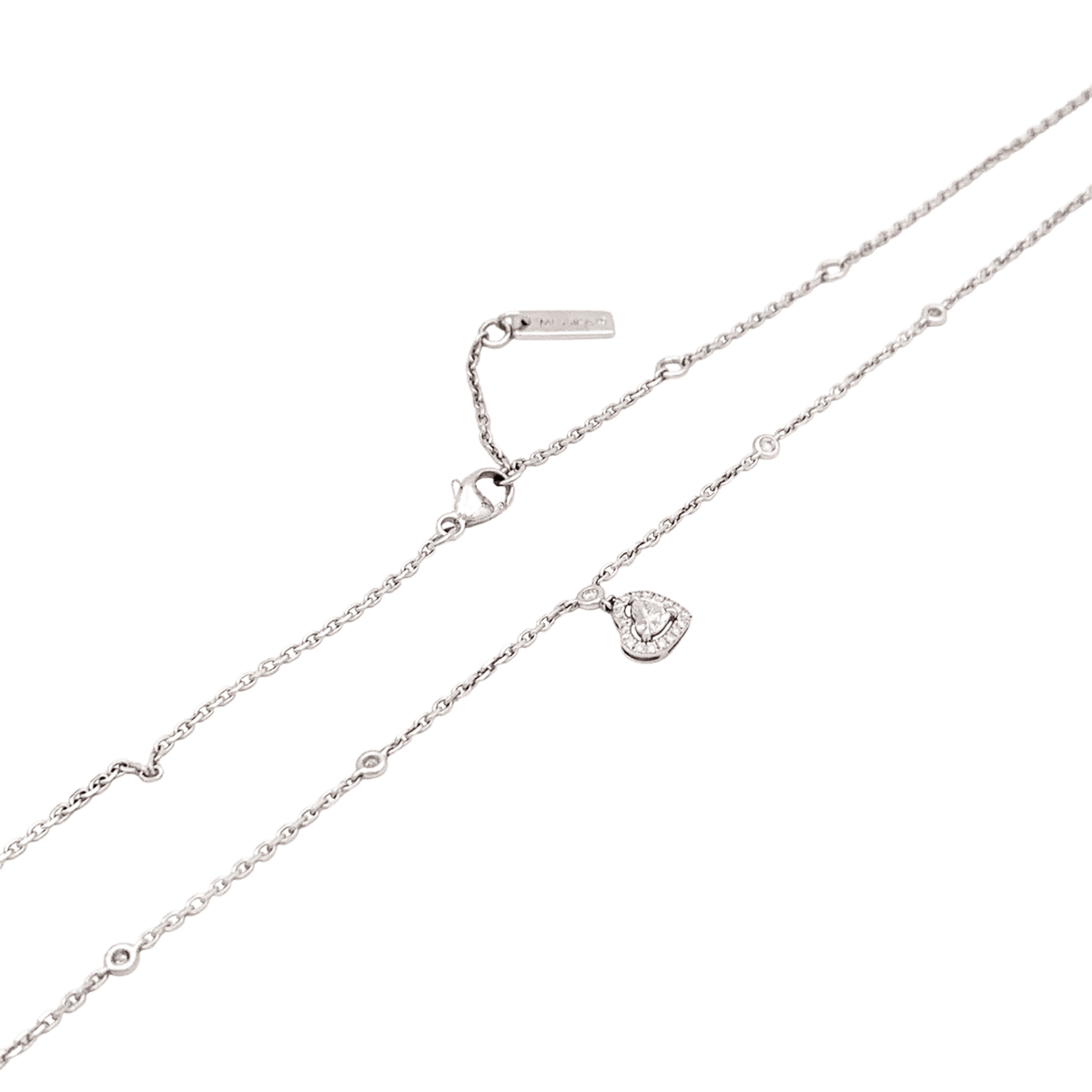 Collier Pendentif MESSIKA "Joy taille coeur" en or blanc et diamatns - Castafiore