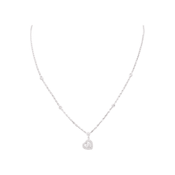 Collier Pendentif MESSIKA "Joy taille coeur" en or blanc et diamatns - Castafiore