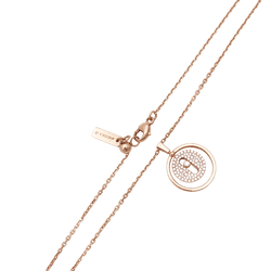 Necklace Messika, "Lucky Move", rose gold and diamonds.