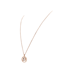Necklace Messika, "Lucky Move", rose gold and diamonds.