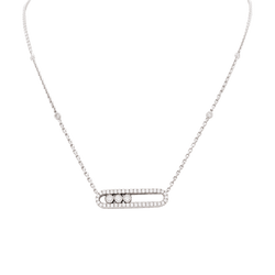Collier Pendentif MESSIKA Move Classique Pavé en or blanc et diamants