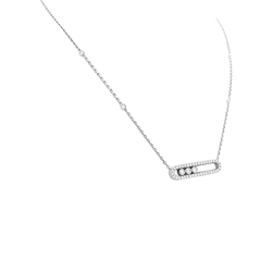 Collier Pendentif MESSIKA "Move Classique Pavé" en or blanc et diamants - Castafiore