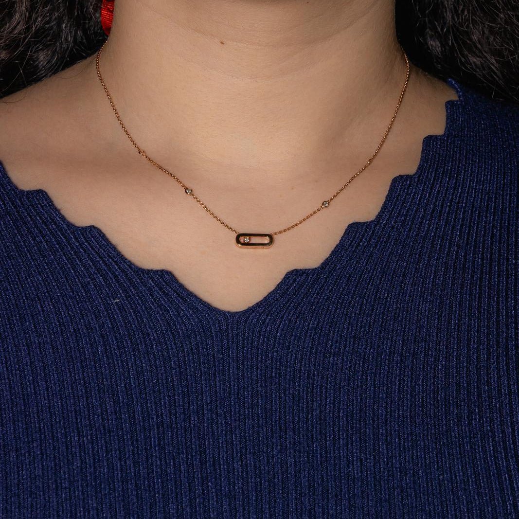 Messika Necklace  Move Uno Rose gold diamond