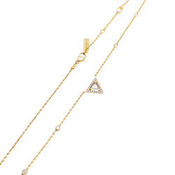 Necklace Messika, "Théa", rose gold and diamonds.