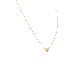 Necklace Messika, "Théa", rose gold and diamonds.