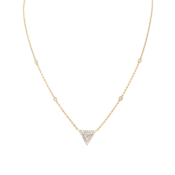 Necklace Messika, "Théa", rose gold and diamonds.