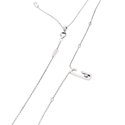 Collier Pendentif MESSIKA x GIGI HADID "Move Addiction" en or blanc et diamants - Castafiore
