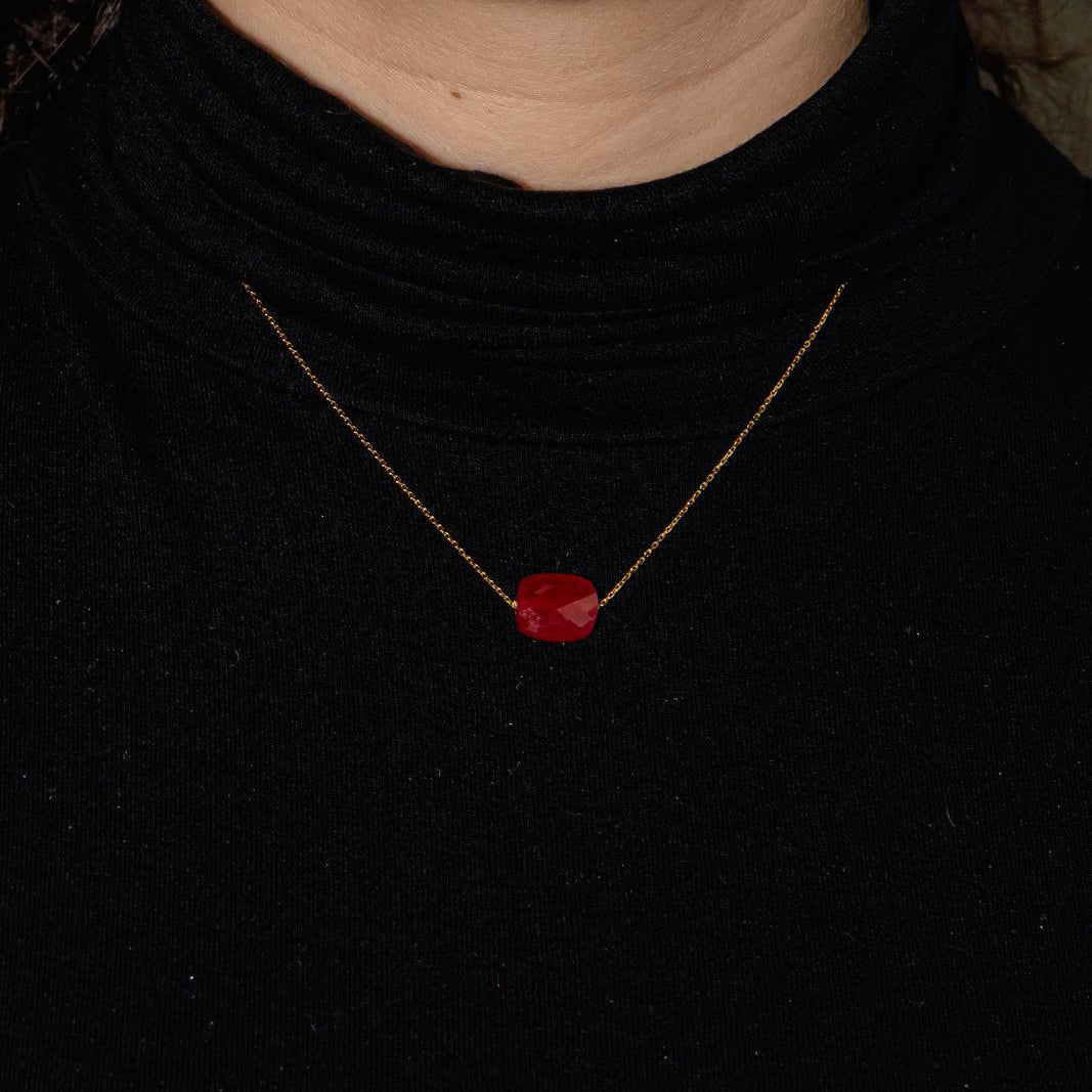 Collier Pendentif MORGANNE BELLO "Friandise" en or jaune et quartz - Castafiore