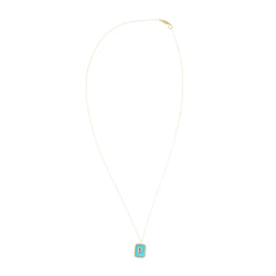 Collier Pendentif PERSÉE en or jaune, turquoise et diamants - Castafiore
