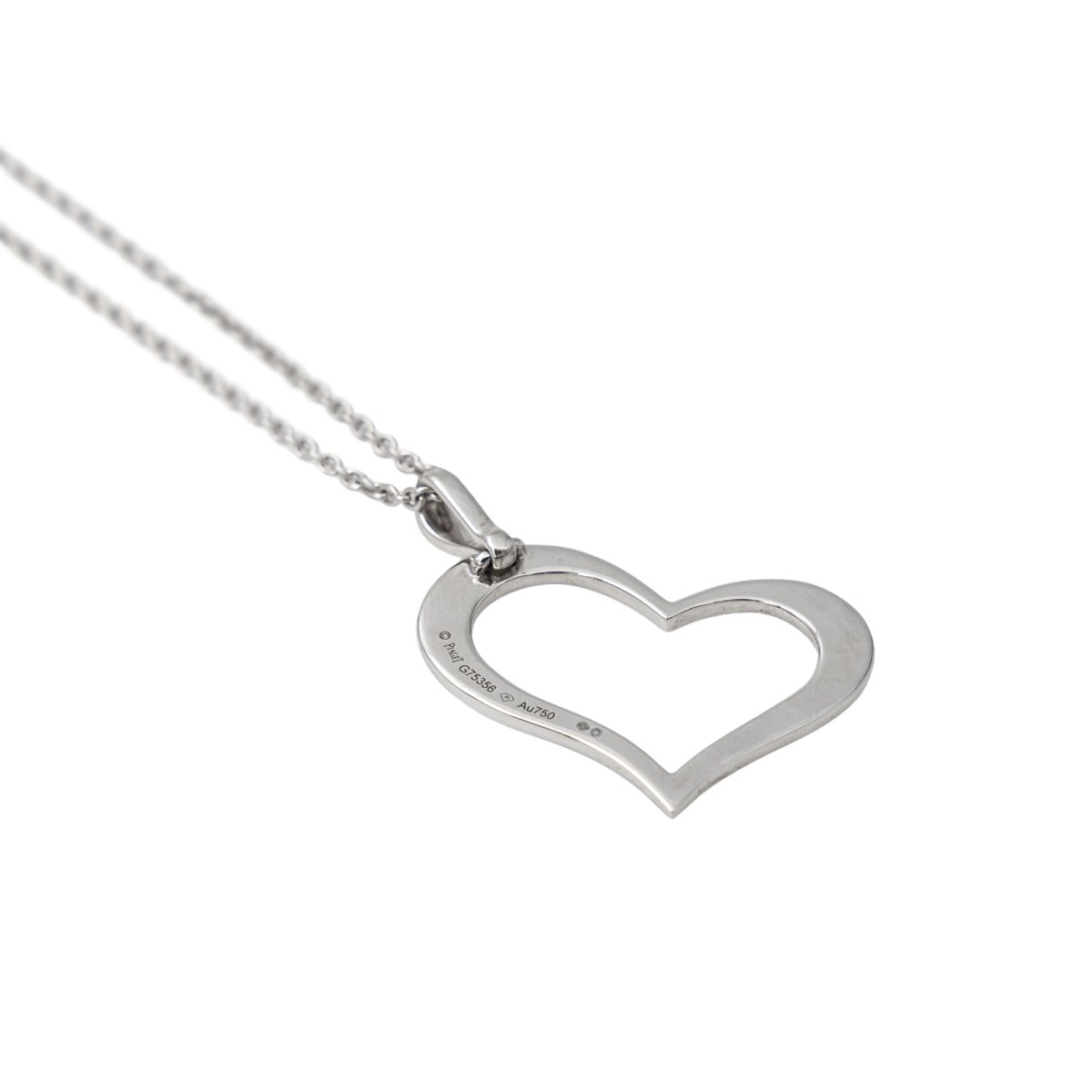Collier Pendentif PIAGET "Cœur" en or blanc et diamants - Castafiore