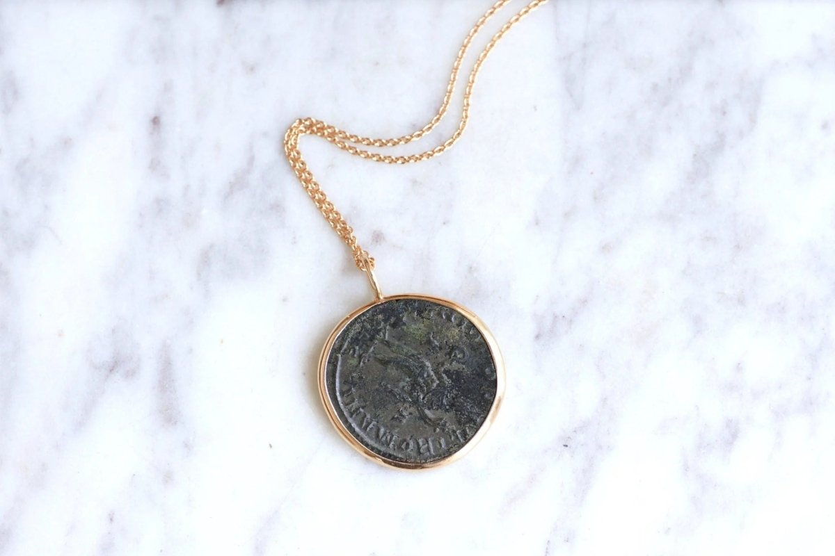 Collier pendentif pièce romaine Galerius - Castafiore