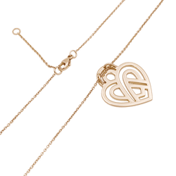 Collier Pendentif POIRAY "Coeur Entrelacé" en or rose et diamants - Castafiore