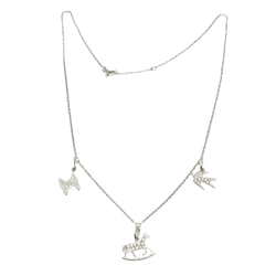 Collier Pendentif POMELLATO en or blanc et diamants - Castafiore