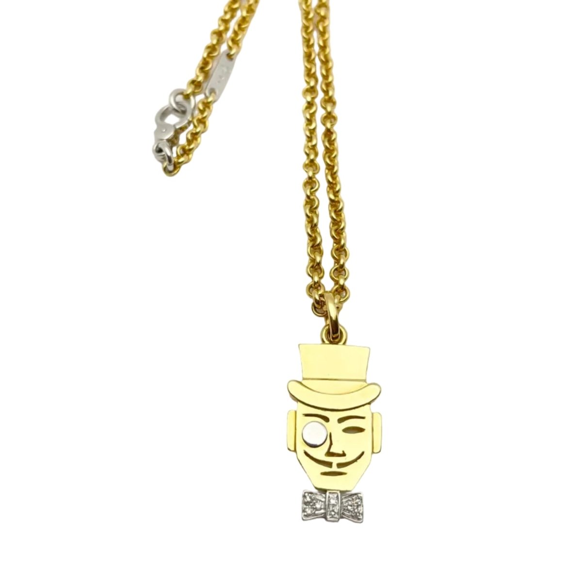 Collier Pendentif POMELLATO en or blanc, or jaune et diamants - Castafiore