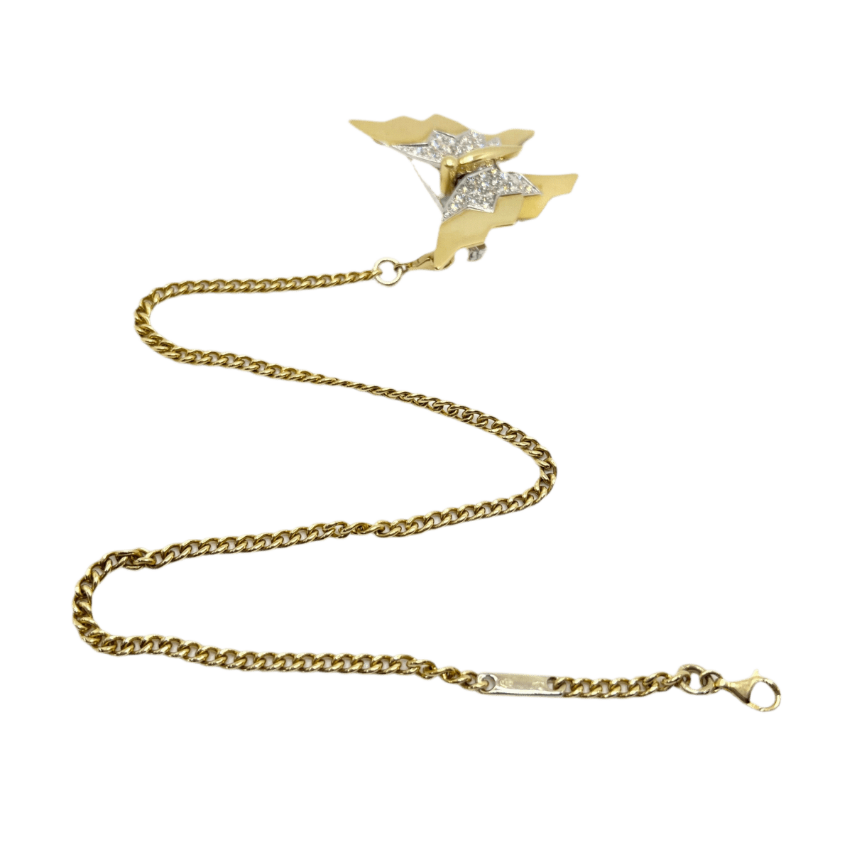 Collier Pendentif POMELLATO en or jaune, or blanc et diamants - Castafiore