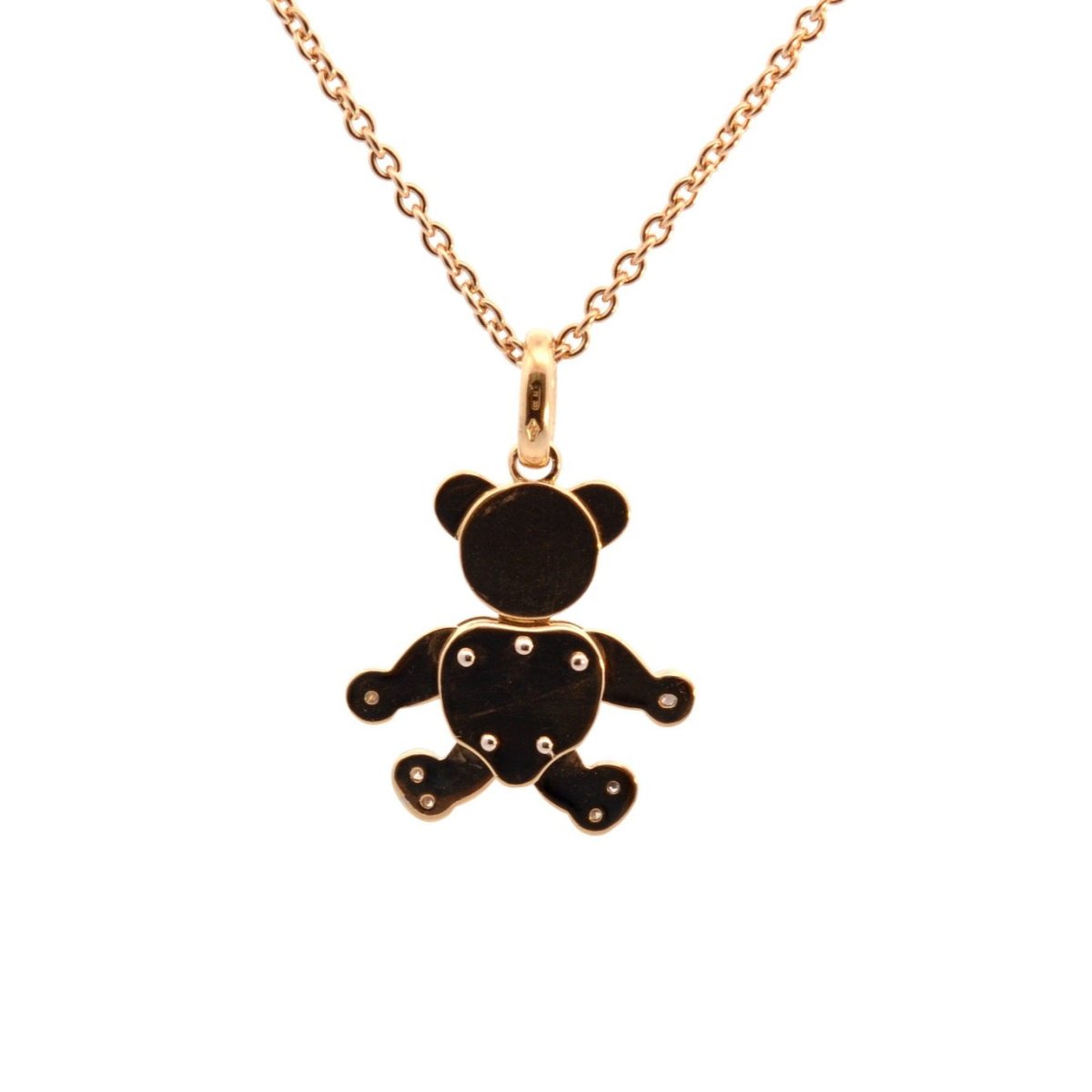Collier Pendentif POMELLATO "Orsetto" en or jaune et diamants - Castafiore