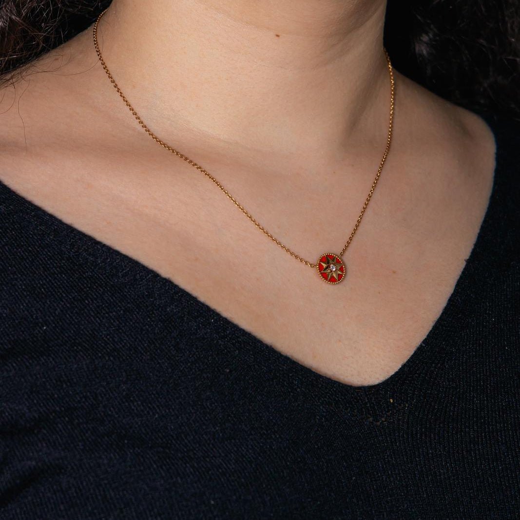 Dior Necklace Compass rose Rose gold diamond
