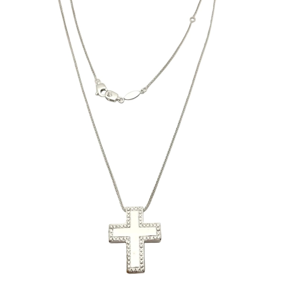 Collier Pendentif SALVINI en or blanc et diamants - Castafiore