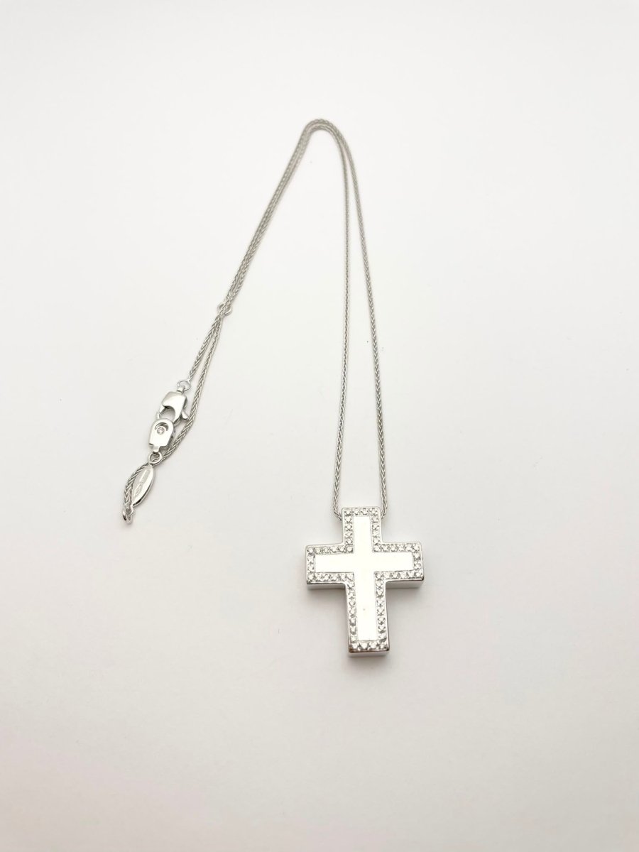 Collier Pendentif SALVINI en or blanc et diamants - Castafiore