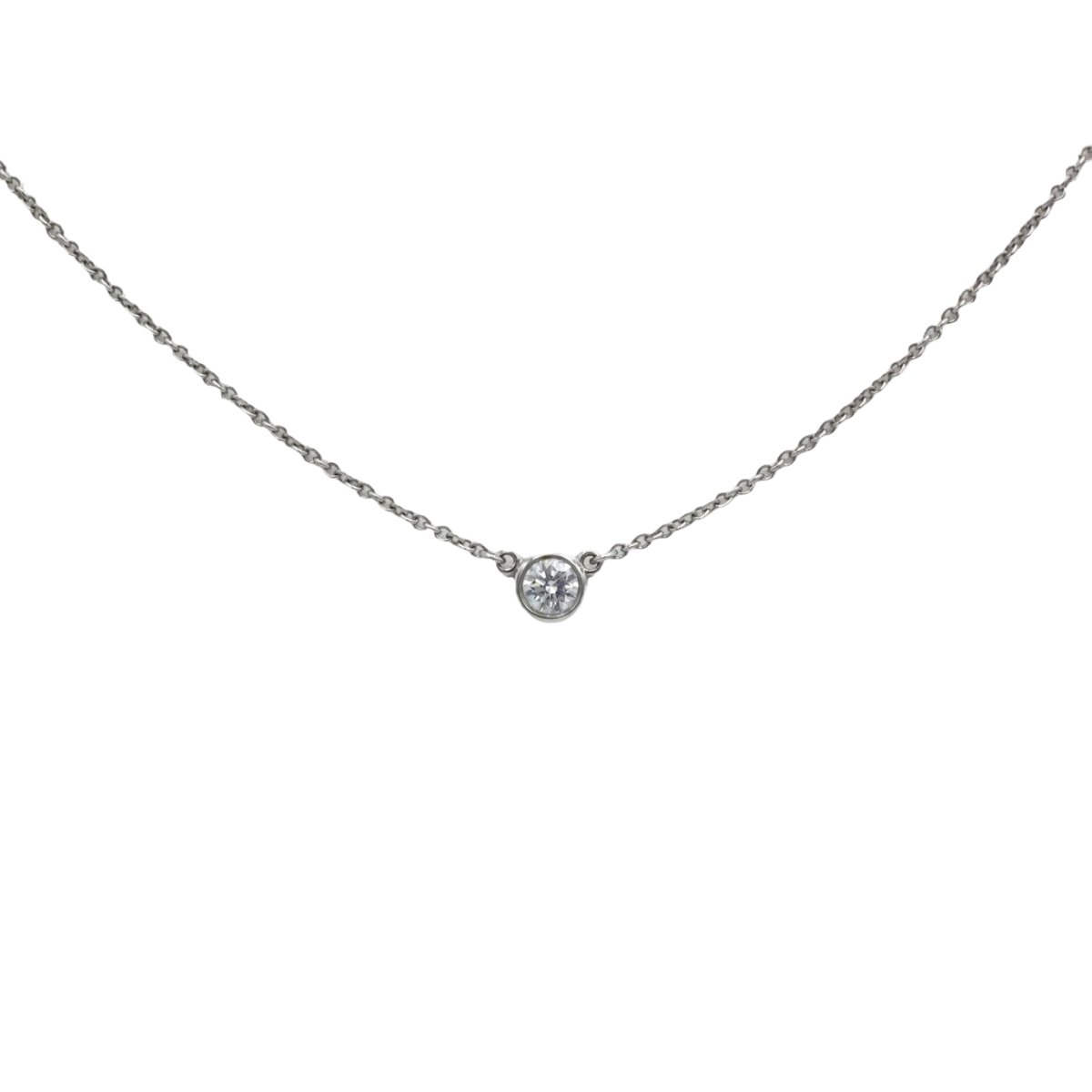 Collier Pendentif TIFFANY & CO. "Diamonds By The Yard" en platine et diamant - Castafiore