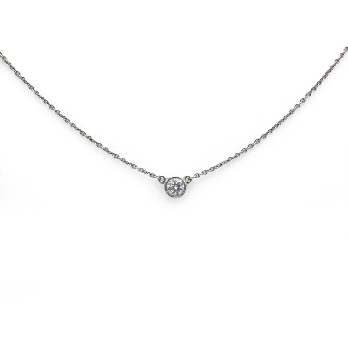 Collier Pendentif TIFFANY & CO. "Diamonds By The Yard" en platine et diamant - Castafiore