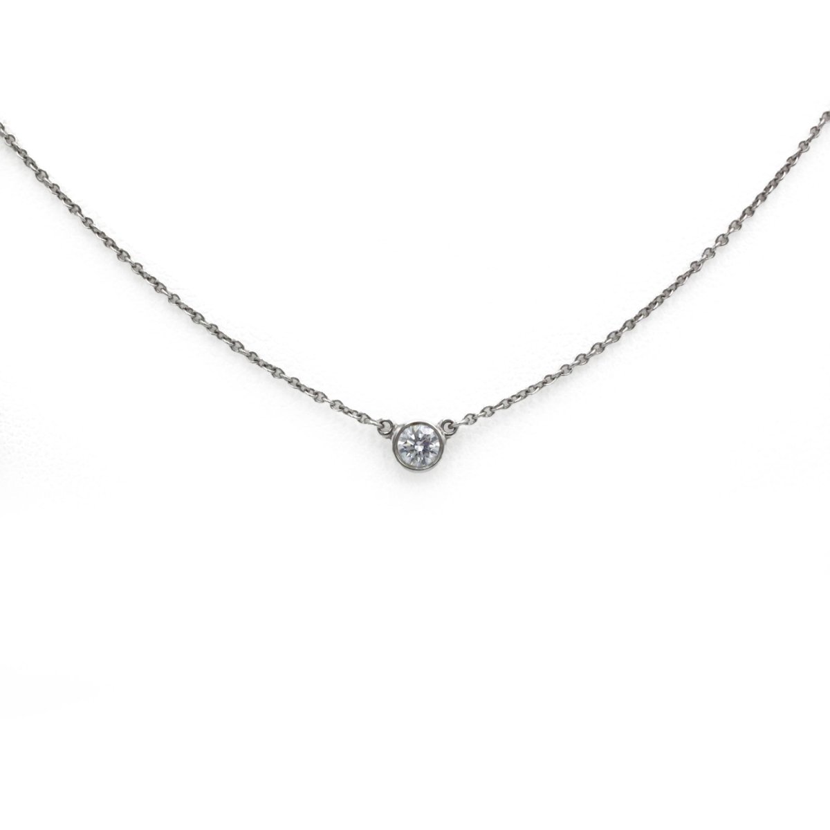 Collier Pendentif TIFFANY & CO. "Diamonds By The Yard" en platine et diamant - Castafiore