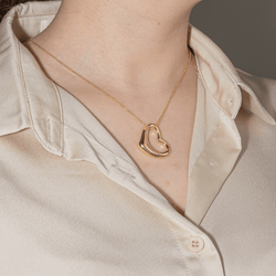 Collier Pendentif TIFFANY & CO. "Open Heart" en or jaune - Castafiore