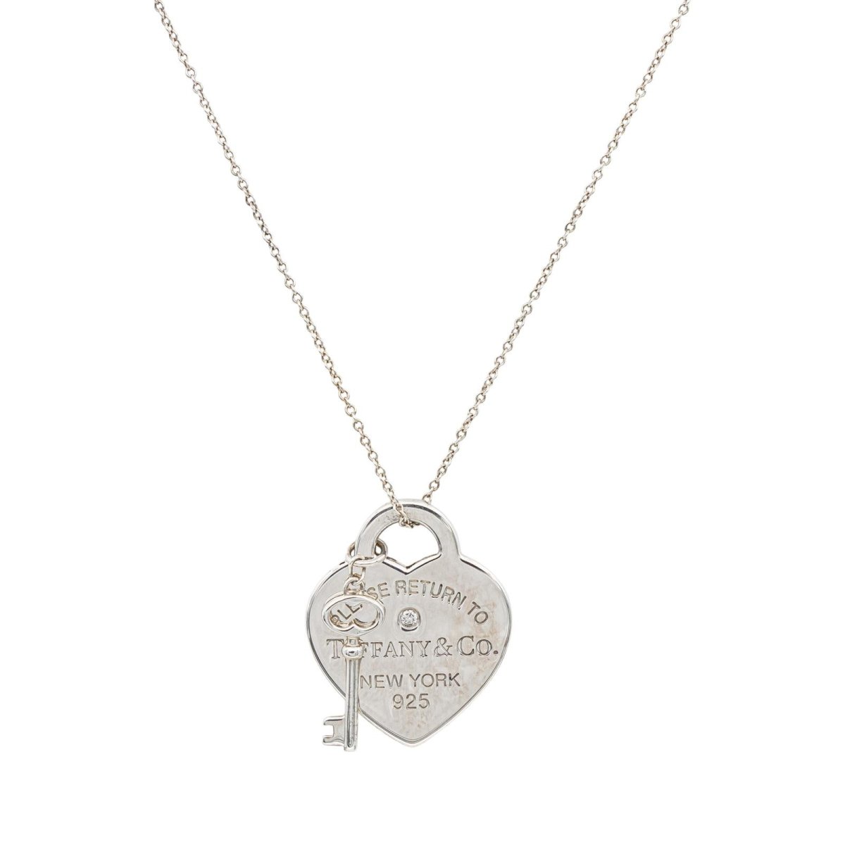 Collier Pendentif TIFFANY & CO "Return to Tiffany" en argent et diamant - Castafiore
