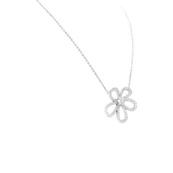 Necklace Van Cleef & Arpels, "Flowerlace", white gold, diamonds.