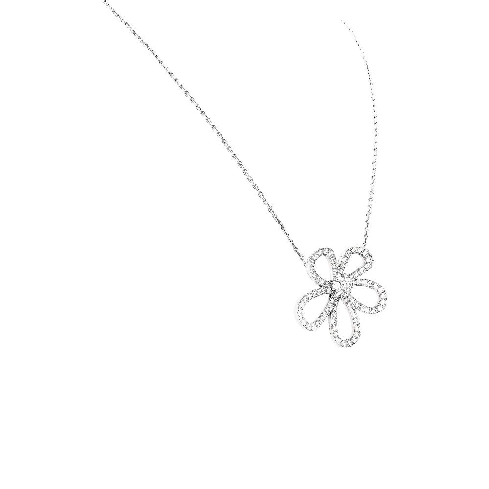 Necklace Van Cleef & Arpels, "Flowerlace", white gold, diamonds.